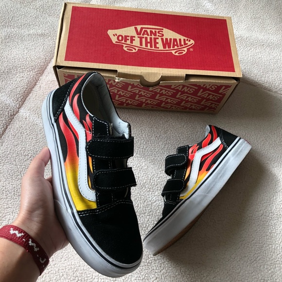 Flame velcro vans Clearance